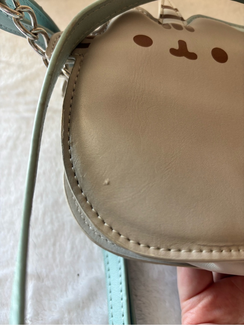 Pusheen Unicorn Cat Crossbody Bag in Mint & Pink - Picture 8 of 8